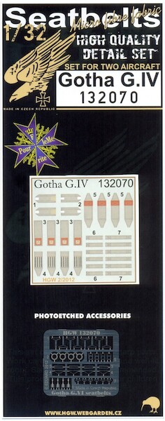 Gotha GIV Seatbelt set (Wing Nuts)  HGW132070