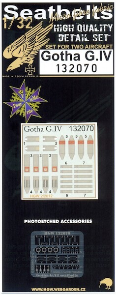 Gotha GIV Seatbelt set (Wing Nuts) HGW132070