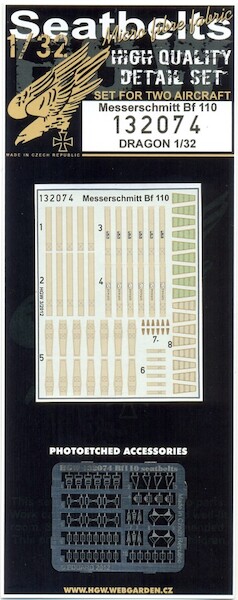 Messerschmitt BF110 Seatbelts (Dragon)  HGW132074