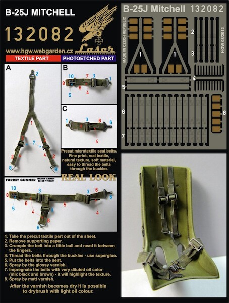 B25J Mitchell Seatbelt set Laser cut HGW132082