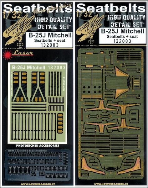 B25J Mitchell seats and Seatbelt set Laser cut  HGW132083