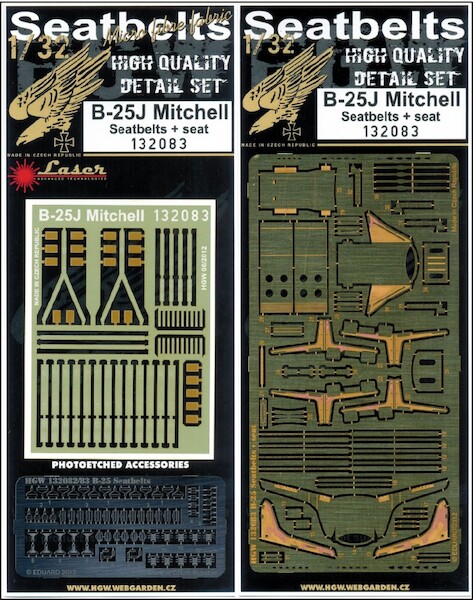 B25J Mitchell seats and Seatbelt set Laser cut  HGW132083