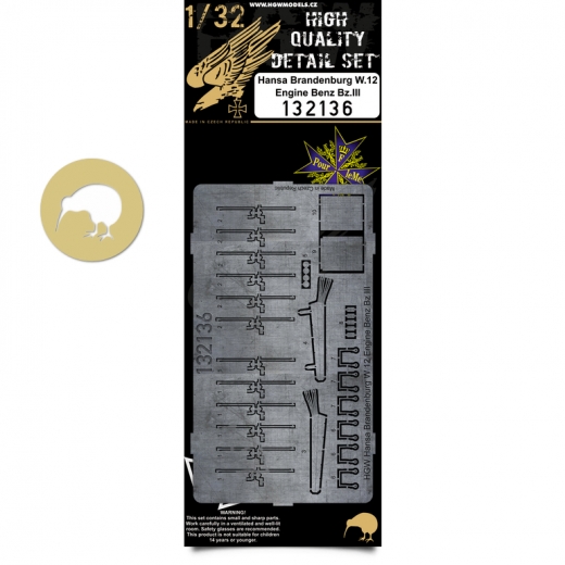 Hansa Brandenburg W12 Engine Detail set (WNW) HGW132136