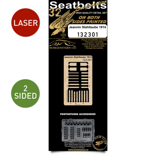Jeannin Stahltaube 1914 Seatbelt set (Wingnut Wings) HGW132301