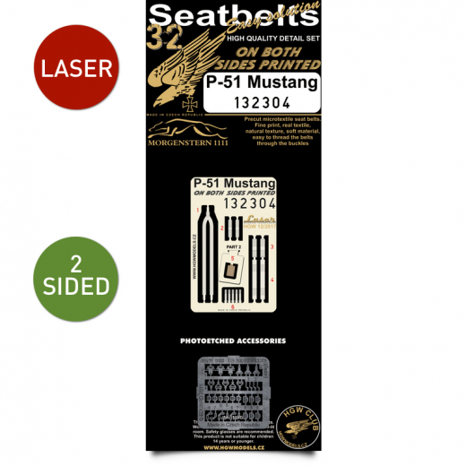 P51 Mustang Seatbelt set twosided printed HGW132304