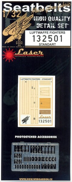 Luftwaffe Fighter (Standard) Seatbelt set Laser cut HGW132501
