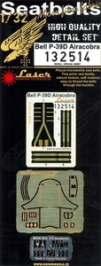 Bell P39D Airacobra Seat, Seatbelt set Laser cut (Special Hobby, Revell)  HGW132514