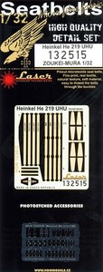 Heinkel He219 Uhu Seatbelt set Laser cut (Zoukei Mura)  HGW132515