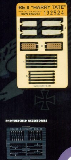 RE8 "Harry Tate" Seatbelt set Laser cut (Wingnut)  HGW132524