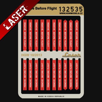 Remove Before flight tags  HGW132535