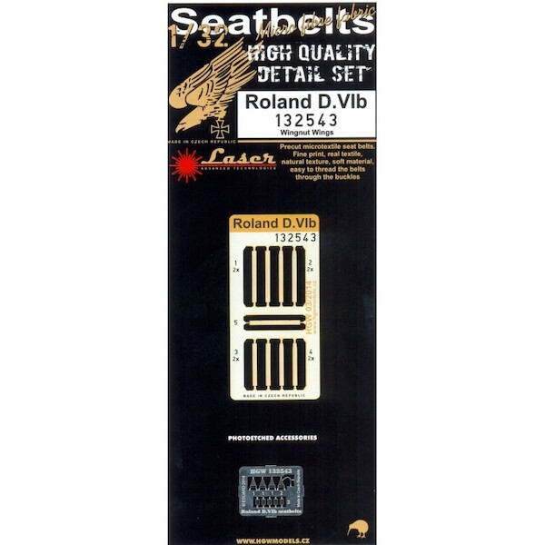 Roland DVIb seat belts (Wingnut Wings)  HGW132543