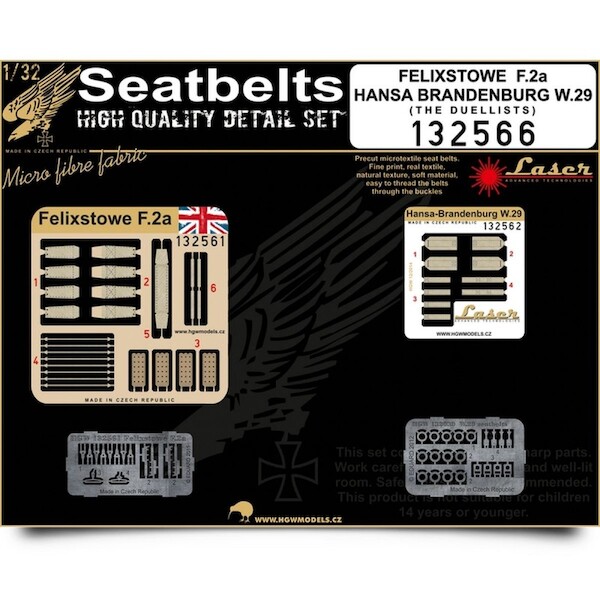 Felixstowe F2a and Hansa Brandenburg Seatbelts (WNW) HGW132566