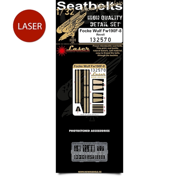 Focke Wulf FW190F-8 Seatbelts and Buckles (Revell) HGW132570