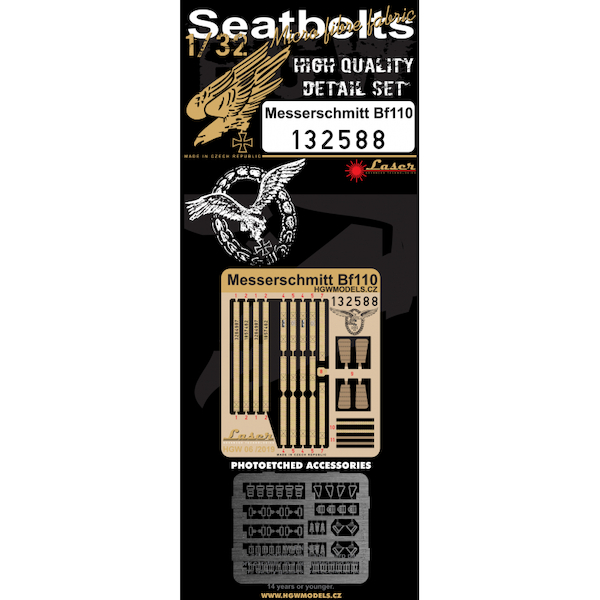 Messerschmitt BF110  Seatbelts (Revell / Dragon)  HGW132588