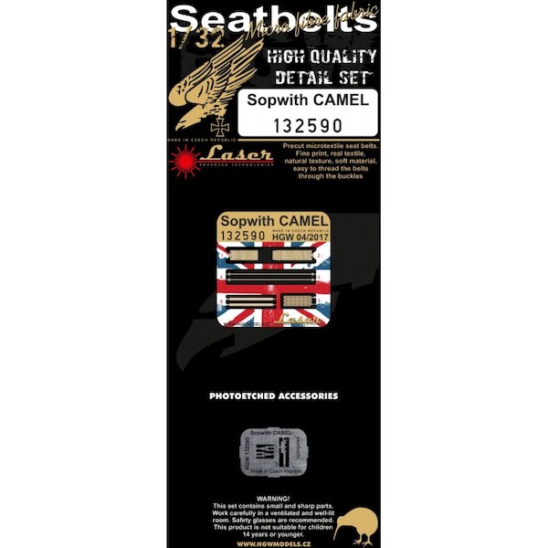 Sopwith Camel Seatbelts (Wingnut Wings)  HGW132590