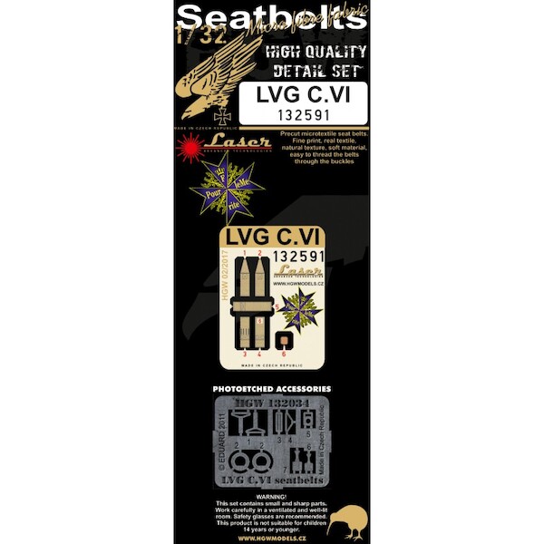 LVG C.VI Seatbelts (Wingnut Wings) HGW132591
