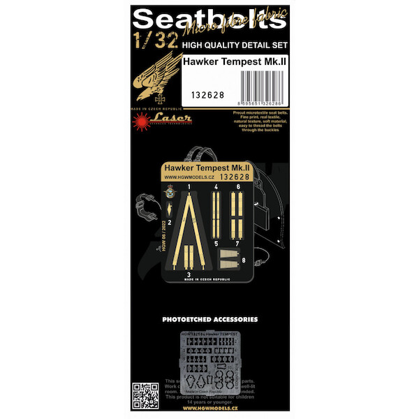 Hawker Tempest MKII Seatbelts and Buckles (Special Hobby) HGW132628