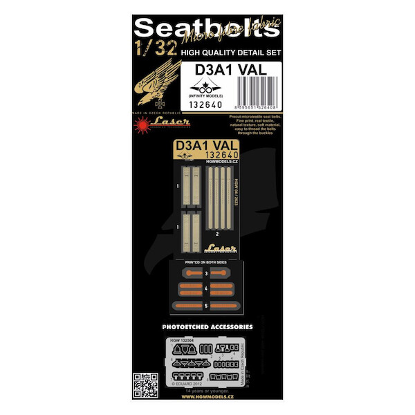 Aichi D3A1 Val Seatbelts and Buckles.(Infinity) HGW132640