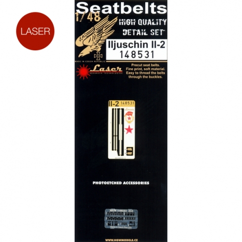 Ilyushin IL2 laser cut Seatbelts and Buckles (Tamiya, Accurate, Italeri) HGW148531