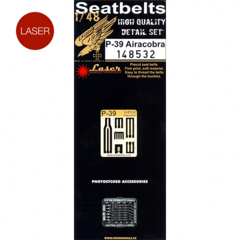 P39 Airacobra laser cut Seatbelts and Buckles (Eduard, Hasegawa, etc)  HGW148532