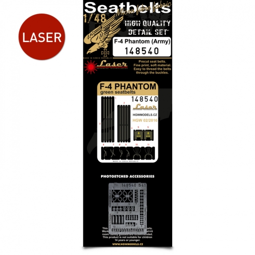 F4 Phantom (Air Force) laser cut Seatbelts and Buckles (Academy) HGW148540