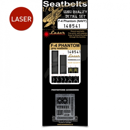 F4 Phantom (US Navy) laser cut Seatbelts and Buckles (Academy)  HGW148541