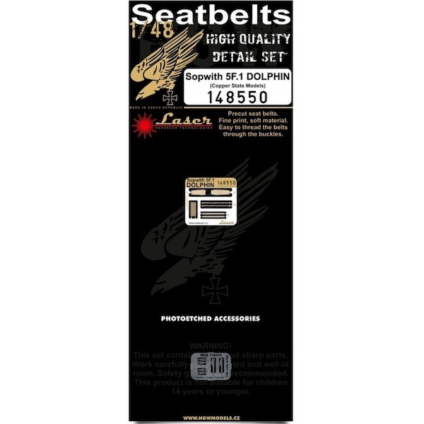 Sopwith 5F.1 Dolphin seatbet and buckles (Copper State Models) HGW148550