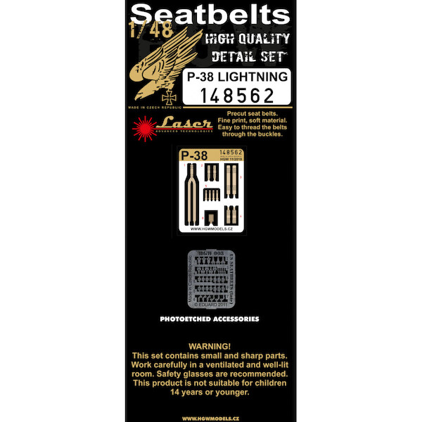 P38 Lightning seatbelt (Tamiya)  HGW148562