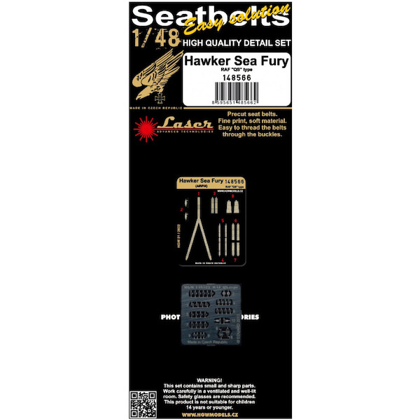 Hawker Sea Fury FBII QS Type seatbelt and buckles (Airfix) HGW148566