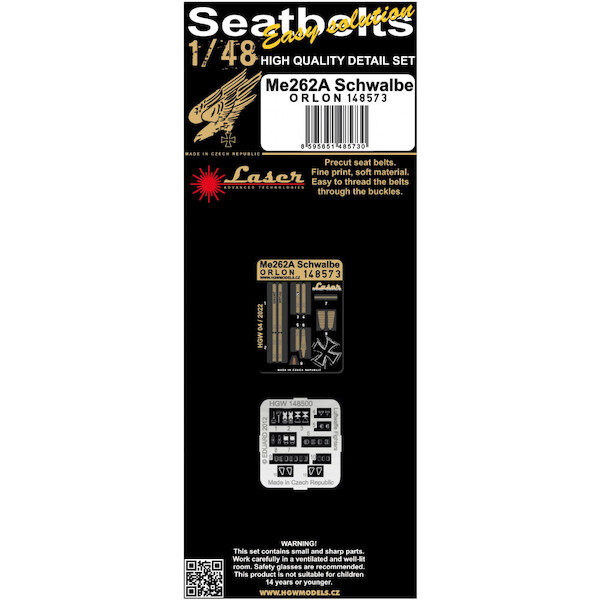 Messerschmitt Me262A Schwalbe (Orlon) seatbelt and buckles HGW148573