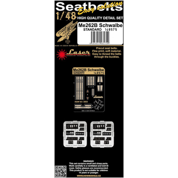 Messerschmitt Me262B Schwalbe (Standard) seatbelt and buckles HGW148575
