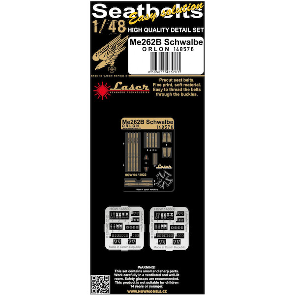 Messerschmitt Me262B Schwalbe (Orlon) seatbelt and buckles HGW148576