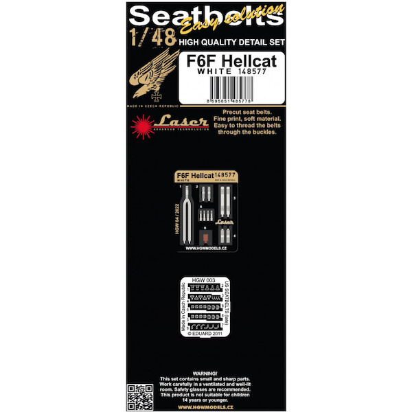 F6F Hellcat White seatbelt and buckles HGW148577