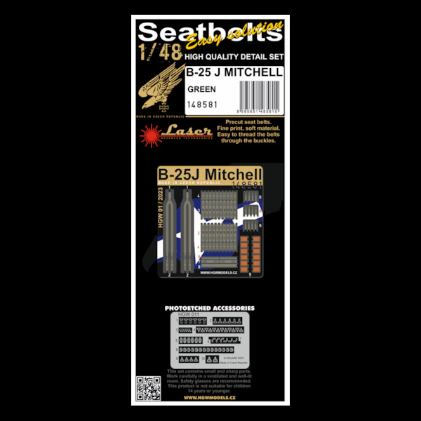 B25J Mitchell  Green seatbelt and buckles  HGW148581