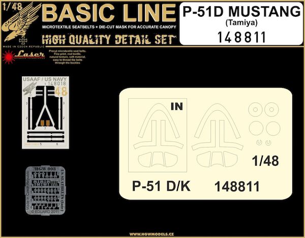 P51D Mustang Basic line detail set (Tamiya) HGW148811