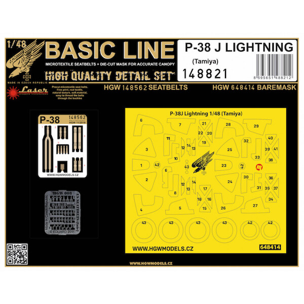 P38J Lightning Basic line detail set (Tamiya)  HGW148821