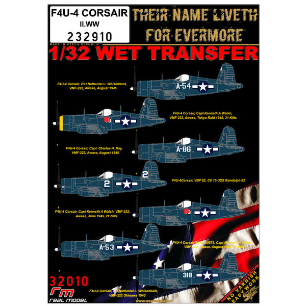 Wet Transfers F4U-4 Corsair  (USMC WW2)  HGW232910