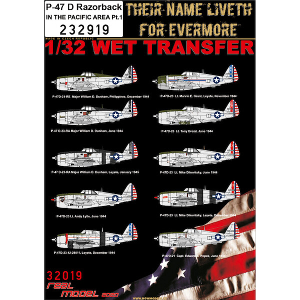 Wet Transfers  P47D Thunderbolt Razorback in the Pacific Area Part 1  HGW232919