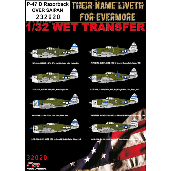 Wet Transfers P47D Thunderbolt Razorback Over Saipan HGW232920