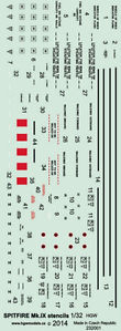 Wet Transfer stencils for Spitfire MKIX  HGW248001