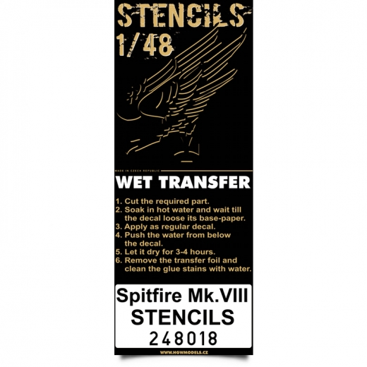 Wet Transfer stencils for Spitfire MKVIII  HGW248018