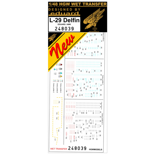 Wet Transfer stencils for L29 Delfin (AMK/Eduard)  HGW248039