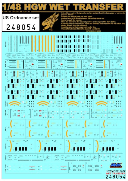 Wet Transfer Decal US Ordnance set HGW248054