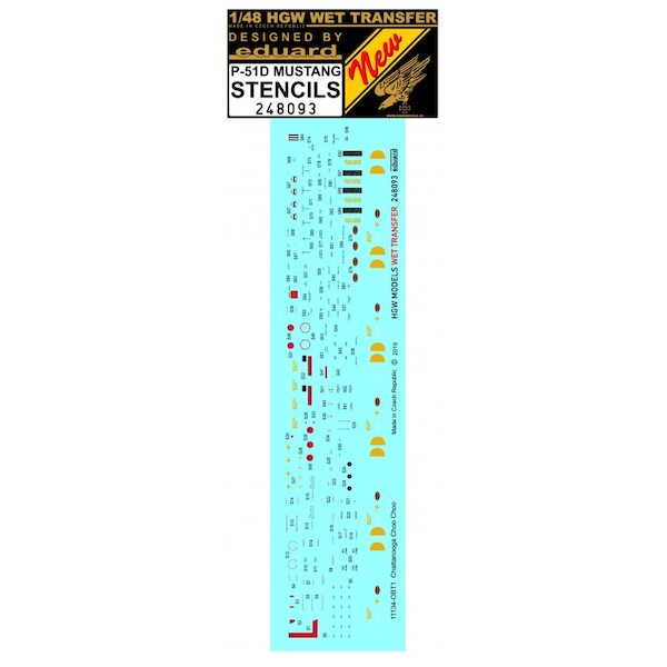 Wet Transfer stencils for P51D Mustang HGW248093