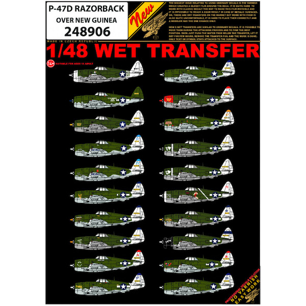 Wet Transfers P47D Thunderbolt Razorback over New Guinea HGW248906
