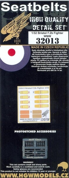 Bristol F2b Seatbelt set (WNW) HGW32013