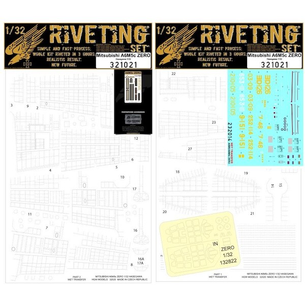 Mitsubishi A6M-5c Zero Super Detail set (Hasegawa)  HGW321021