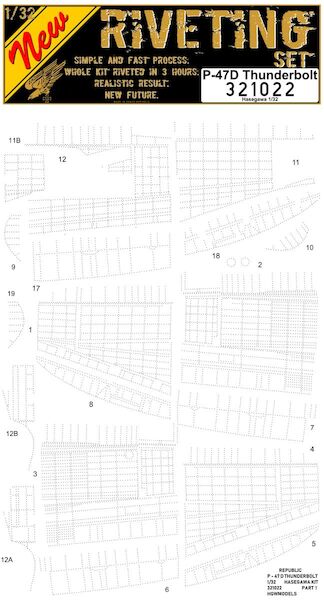 P47D Thunderbolt Rivet set (Hasegawa)  HGW321022