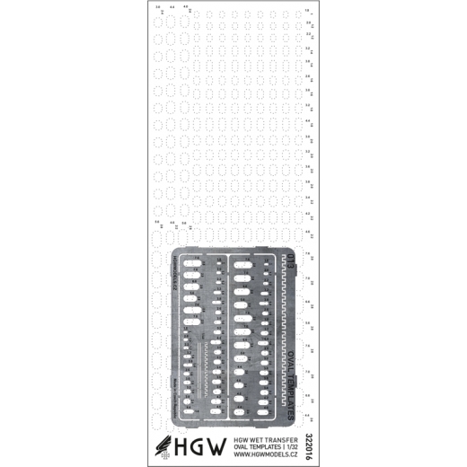 Oval Templates Plus - Positive Rivets  HGW322020