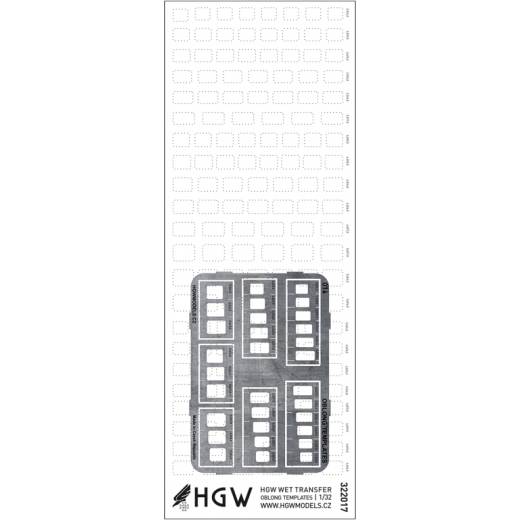 Oblong Templates Plus - Positive Rivets  HGW322021